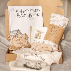 Newborn Gift Box Farm Baby Shower Gift for New Baby Gift Set New Mom Hospital Gift Gender Neutral Baby Gift Set Welcome Baby Gift Farm Theme