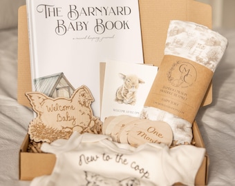 Newborn Gift Box Farm Baby Shower Gift for New Baby Gift Set New Mom Hospital Gift Gender Neutral Baby Gift Set Welcome Baby Gift Farm Theme