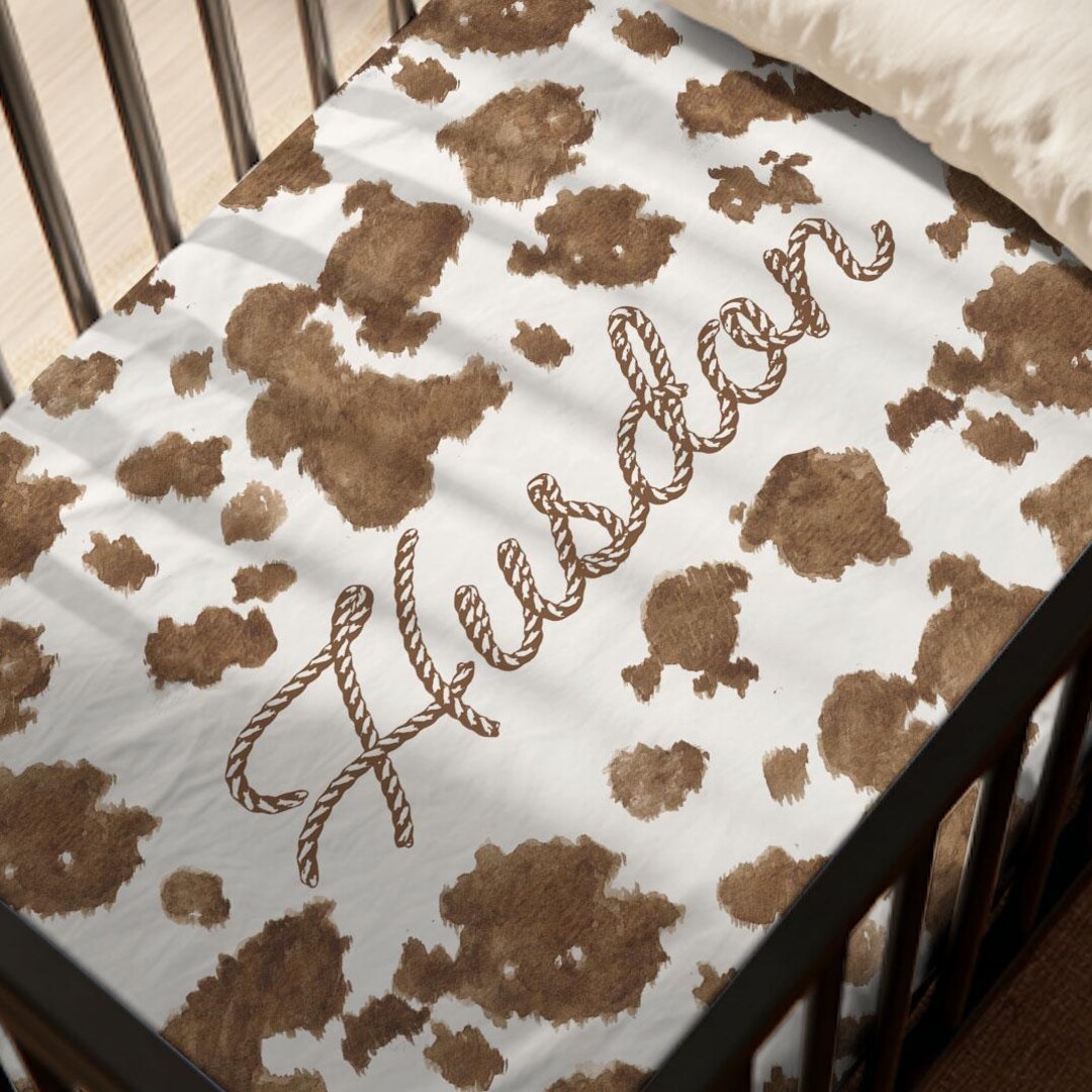 Cow Print Crib Beddingnull