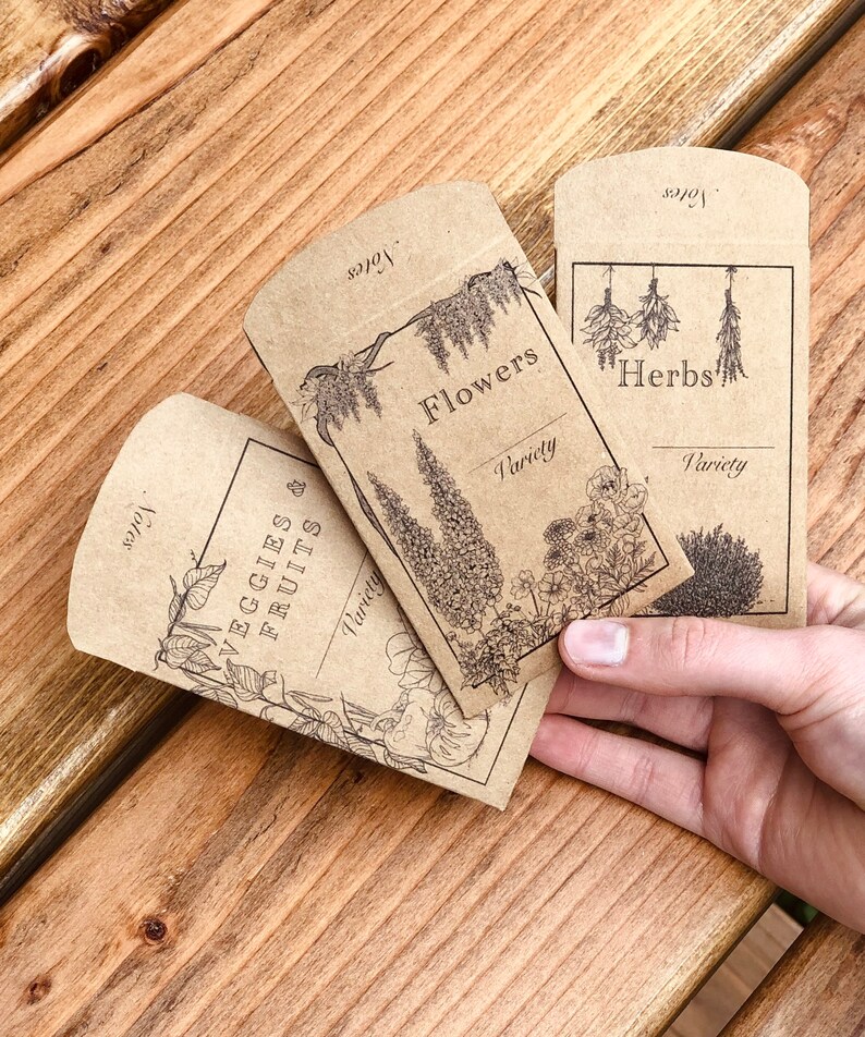 Seed Packets Seed Envelopes Seed Packet Template Seed Etsy