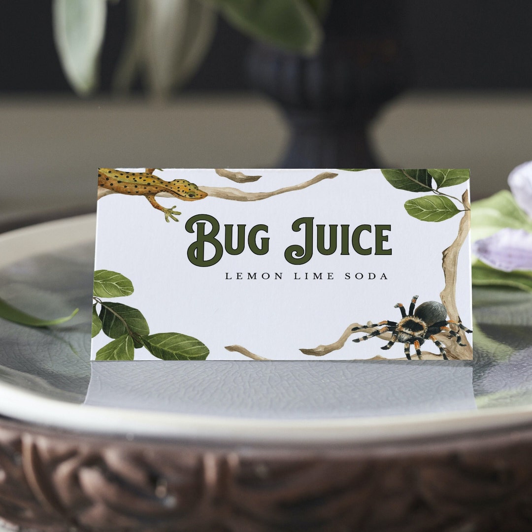 Reptile Birthday Food Label Editable Reptile Birthday Template Boys ...
