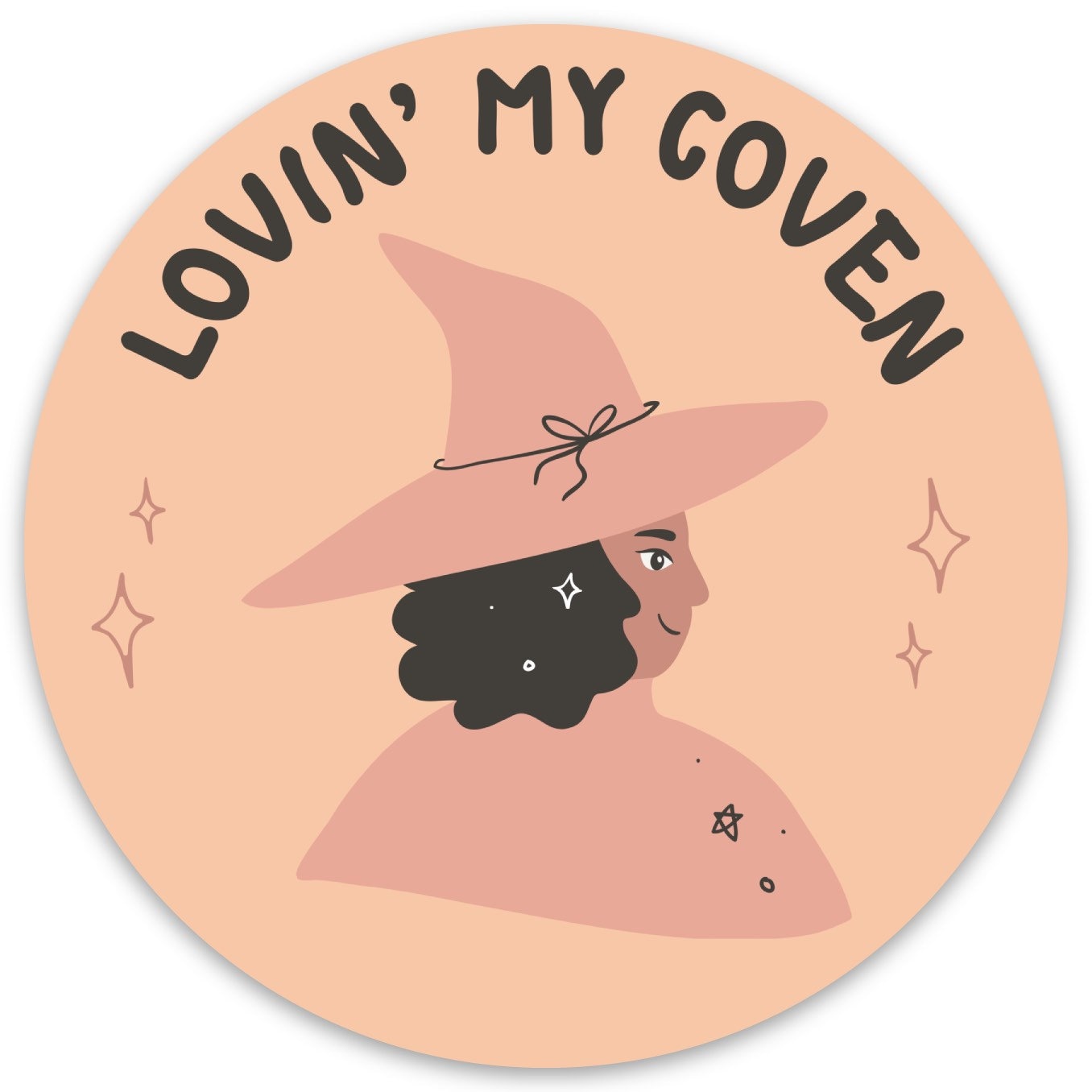 "Witzig ""Lovin my Coven"" Aufkleber, wasserfest."