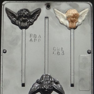Angel Lollipop Chocolate Candy Mold Baby Shower / Religious 683