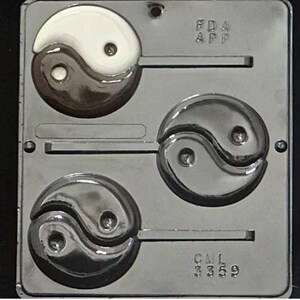 Ying and Yang Lollipop Chocolate Candy Mold 3359