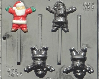 Santa Pop Lollipop Chocolate Candy Mold 2038