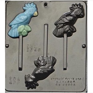 Tropical Bird Lollipop Chocolate Candy Mold 3346