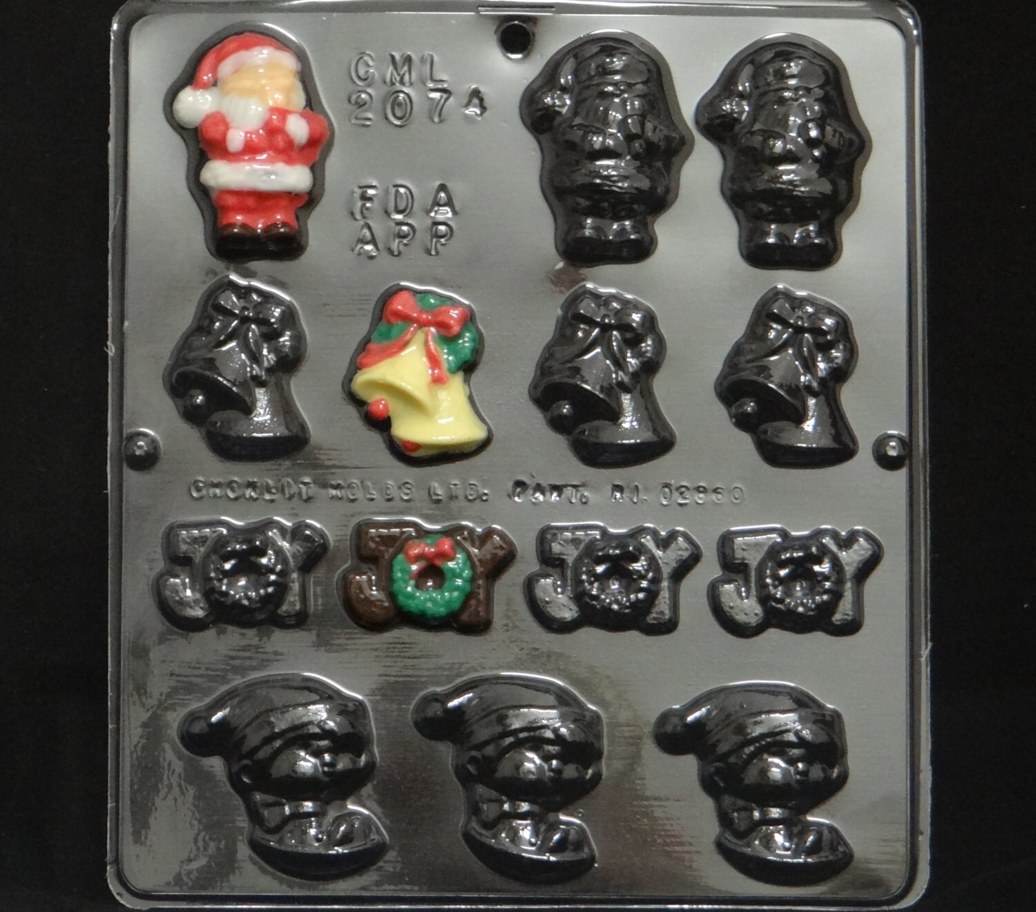 Christmas Assortment Chocolate Candy Mold Christmas 2074 | Etsy