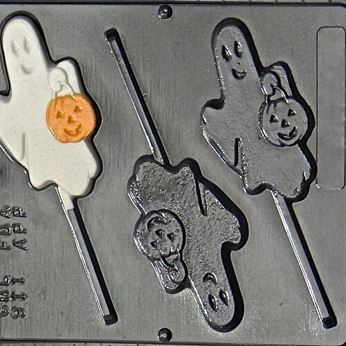 Skull Lollipop Chocolate Candy Mold Halloween 906 Etsy