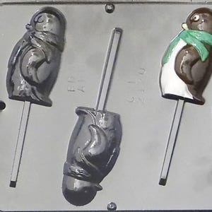 Penguin Lollipop Chocolate Candy Mold Christmas 2120