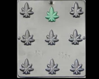 Bite Size Marijuana Pot Leaf Chocolate Candy Mold 1337