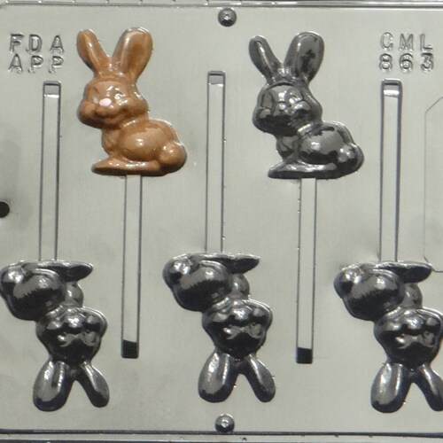 E453 Baby Easter Bunny Pretzel Chocolate Candy Mold Etsy