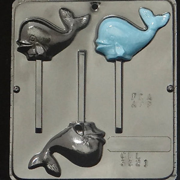 Whale Lollipop Chocolate Candy Mold 3321