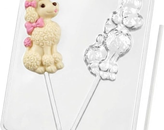 Pudel Lollipop Praline Silikonform 294