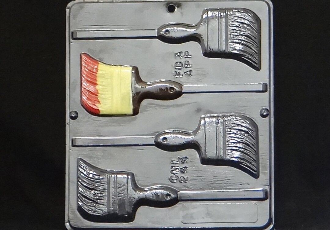 Paint Brush Lollipop Chocolate Candy Mold 244 Etsy