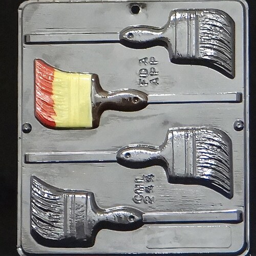 Paint Brush Lollipop Chocolate Candy Mold 244 Etsy
