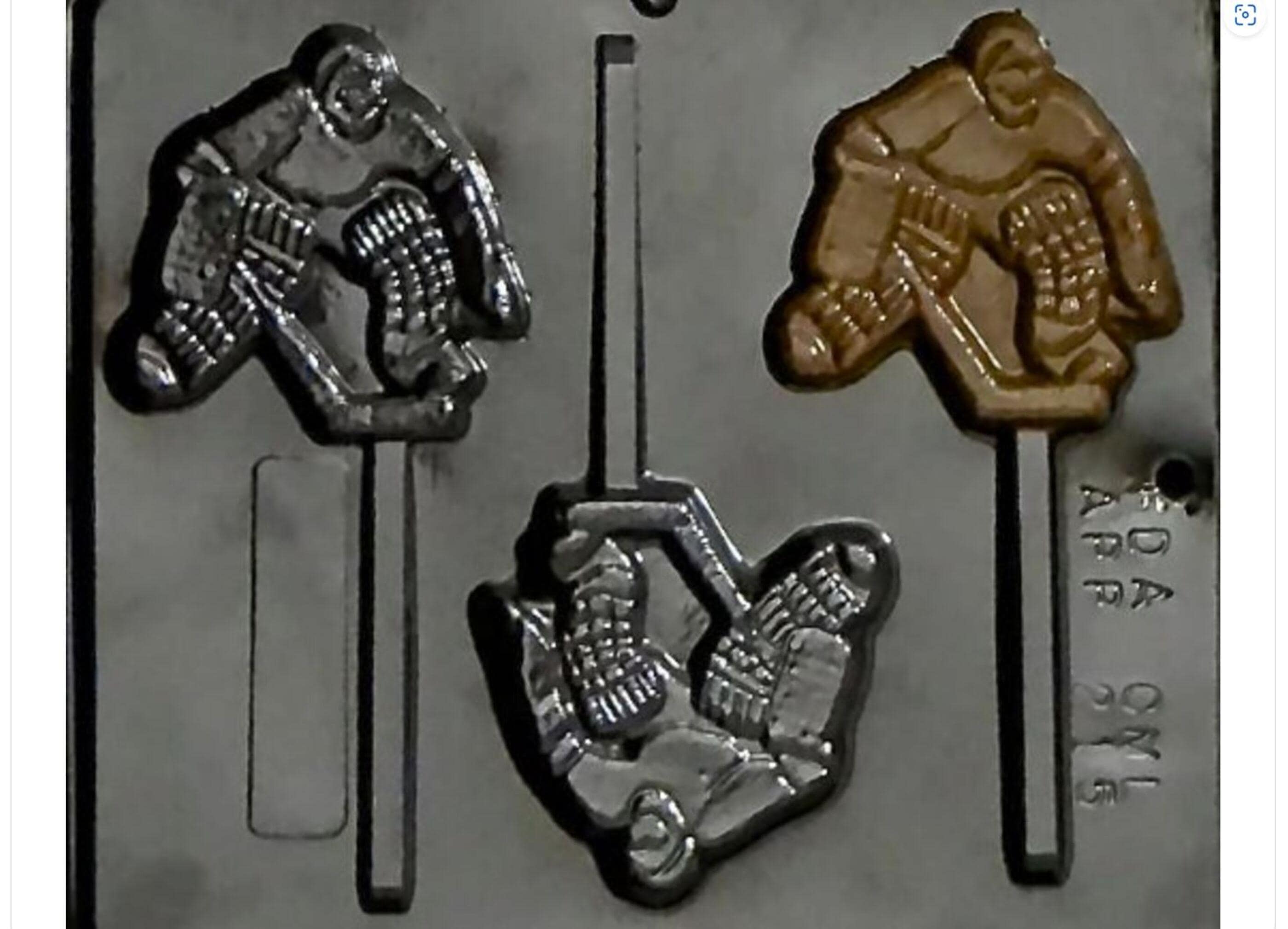 Hockey Player Goalie Lollipop Chocolate Candy Mold 215 - Etsy