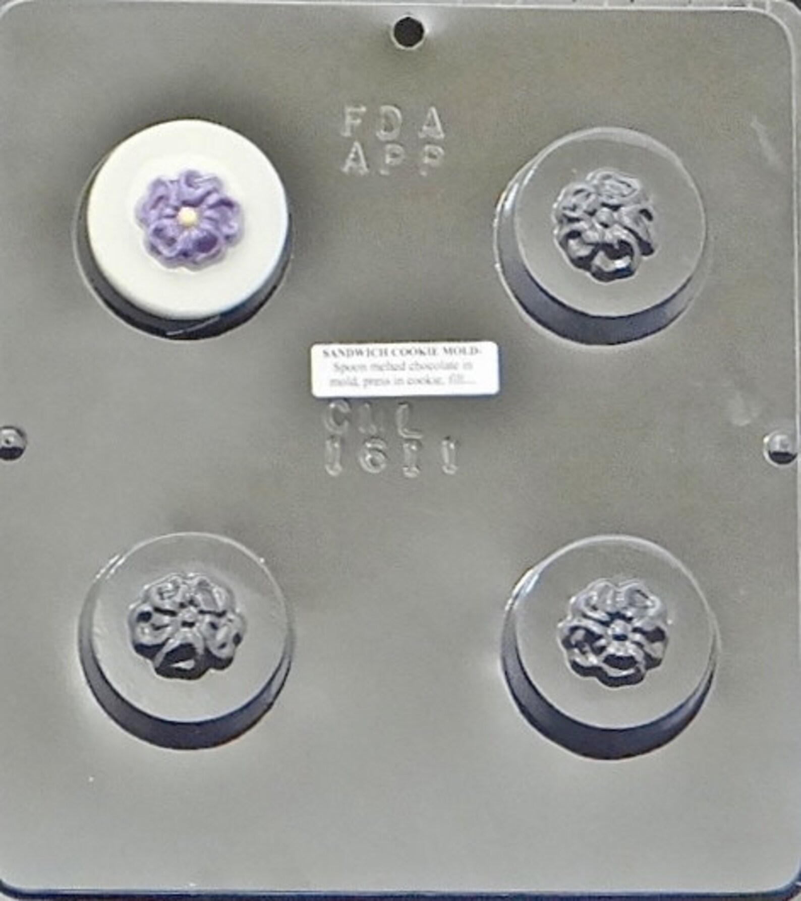 Flower Oreo Cookie Chocolate Candy Mold 1611 Etsy