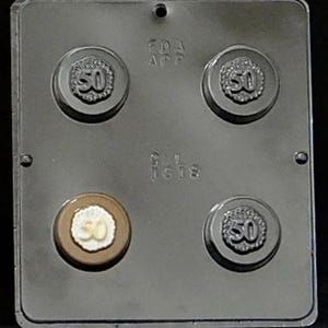 50 Anniversary Cookie Sandwich Chocolate Candy Mold 1619