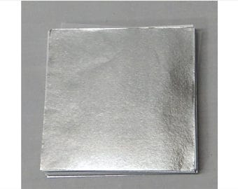 Silver Candy Foil Wrappers Confectionery Foil 125 or 500 count assorted sizes