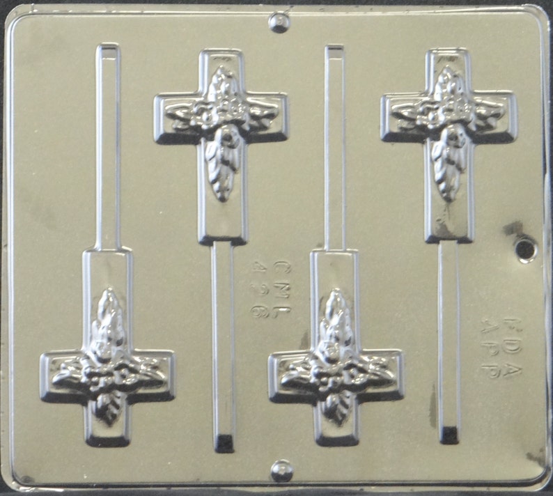 Cross Lollipop Chocolate Candy Mold Religious 426 Etsy