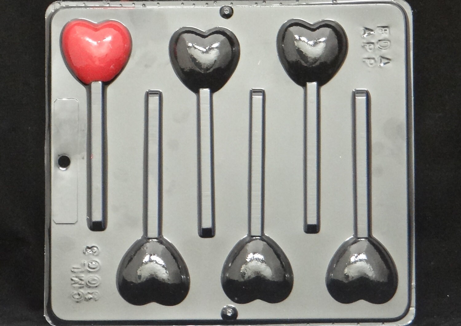 Heart Lollipop Chocolate Candy Mold Valentines Day / Wedding / Etsy