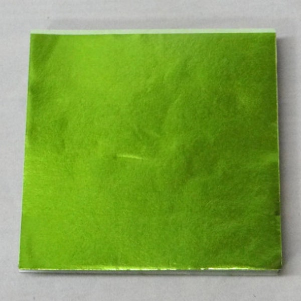 Lime Green Candy Foil Wrappers Confectionery Foil 125 or 500 count assorted sizes