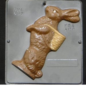 8 1/2&quot; Easter Bunny Facing Left Chocolate Candy Mold Easter 808