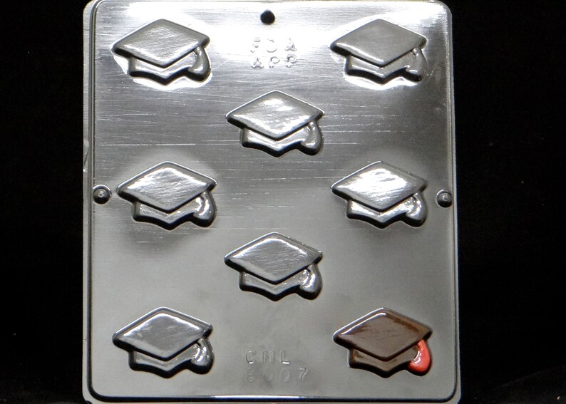 Graduation Cap Bite Size Chocolate Candy Mold Graduation 8007 Etsy