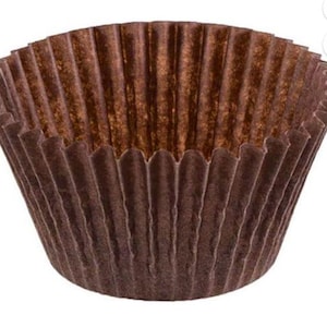FREE SHIP! in USA Brown Baking Cups Approximately 100 Cups.
