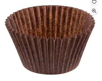 FREE SHIP! in USA Brown Baking Cups Approximately 100 Cups.