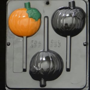 Pumpkin Lollipop Chocolate Candy Mold Halloween 955