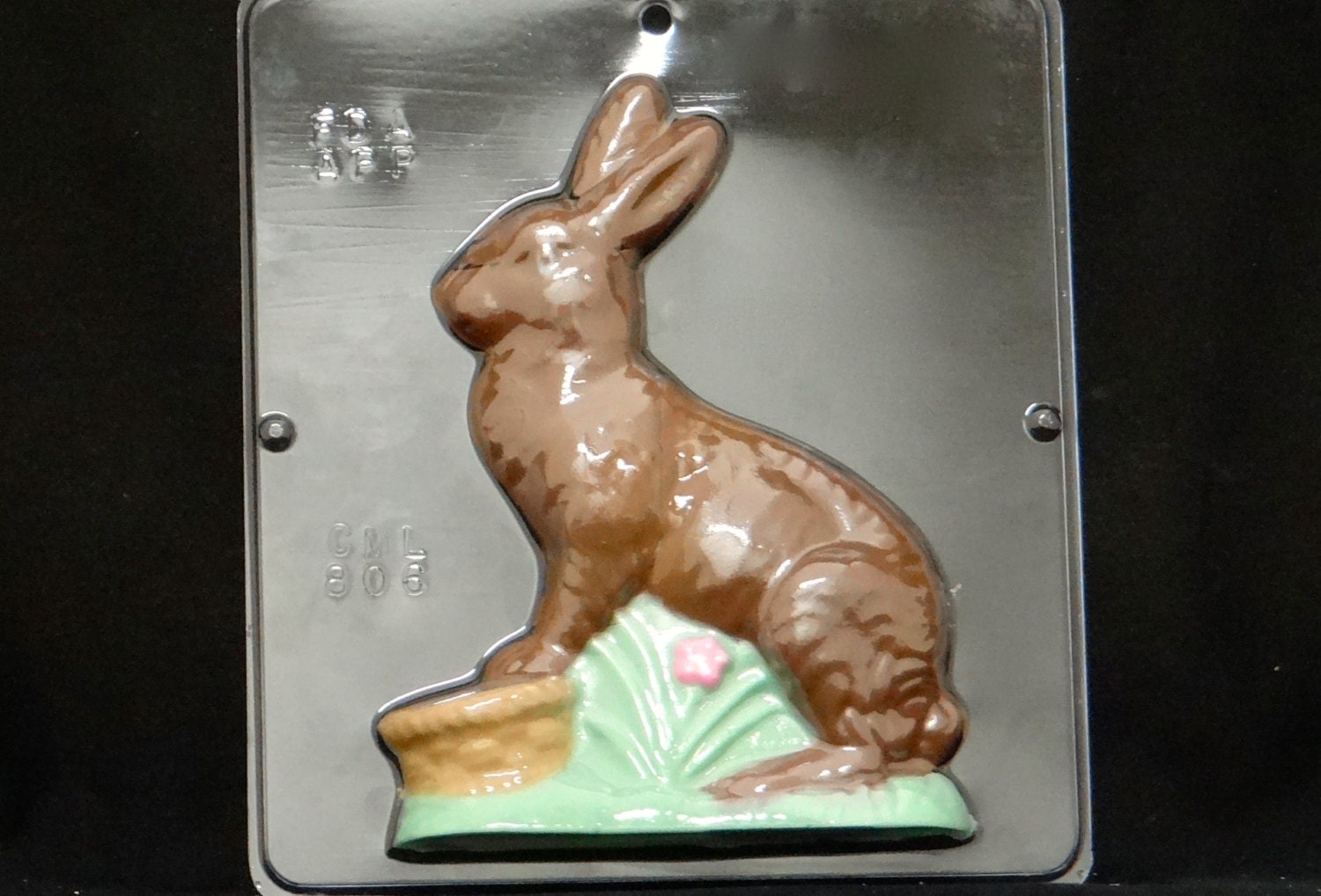 Easter Bunny with Basket Chocolate Miniature Mold E7