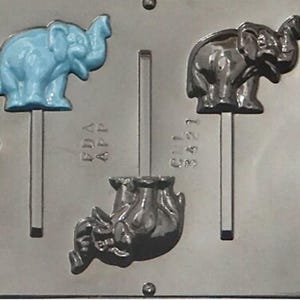 Elephant Lollipop Chocolate Candy Mold 3421