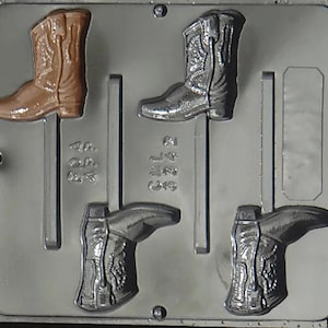 Moule à bonbons au chocolat Lollipop pour bottes de cow-boy 3342