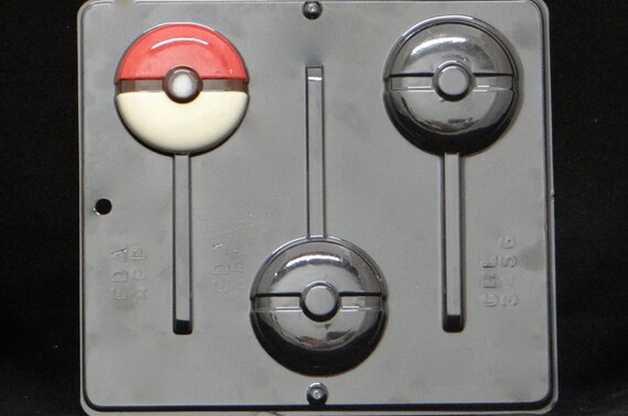 Moule A Bonbons Chocolat 3456 De Sucette Pokemon Pokeball Etsy