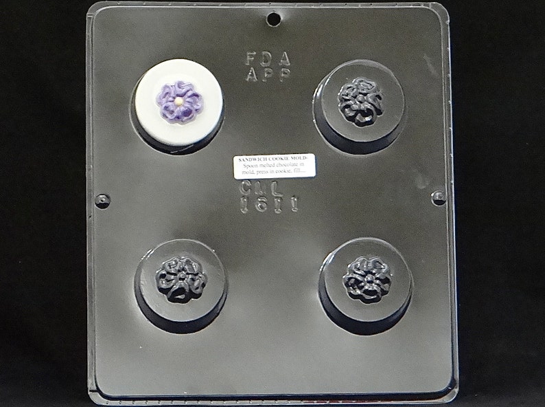 Spring Flower Oreo Cookie Chocolate Candy Mold 1611 Etsy