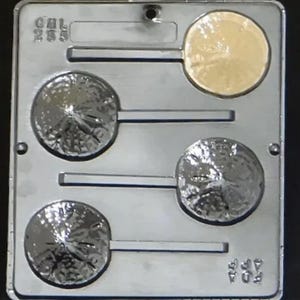 Sand Dollar Lollipop Chocolate Candy Mold 255