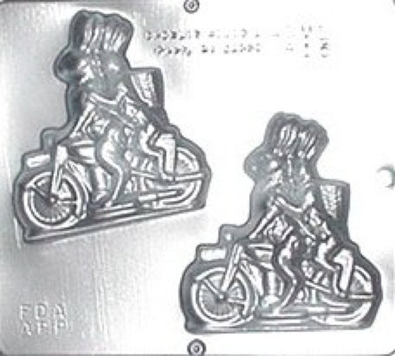 Motorcycle Easter Bunnies Chocolate Candy Mold Easter 815 Etsy