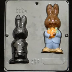 6&quot; Boy Easter Bunny Assembly Chocolate Candy Mold Easter 1820