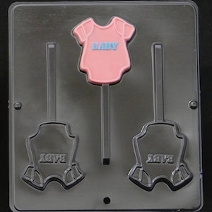 Baby Onesie Lollipop Chocolate Candy Mold Baby Shower Favor 6601
