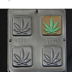 Moule à bonbons au chocolat en forme de barre de feuilles de marijuana, 1343