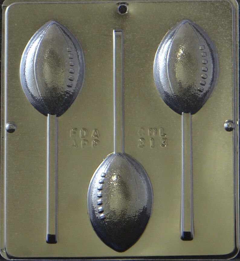 Football Lollipop Chocolate Candy Mold 213 Etsy