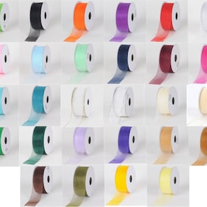 Sheer Organza Ribbon 5/8 25 yards (75 feet) 24 Assorted Colors Great for Wedding Favors, Gifts Etc