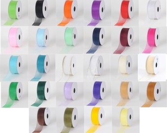 Sheer Organza Ribbon 5/8 25 yards (75 feet) 24 Assorted Colors Great for Wedding Favors, Gifts Etc