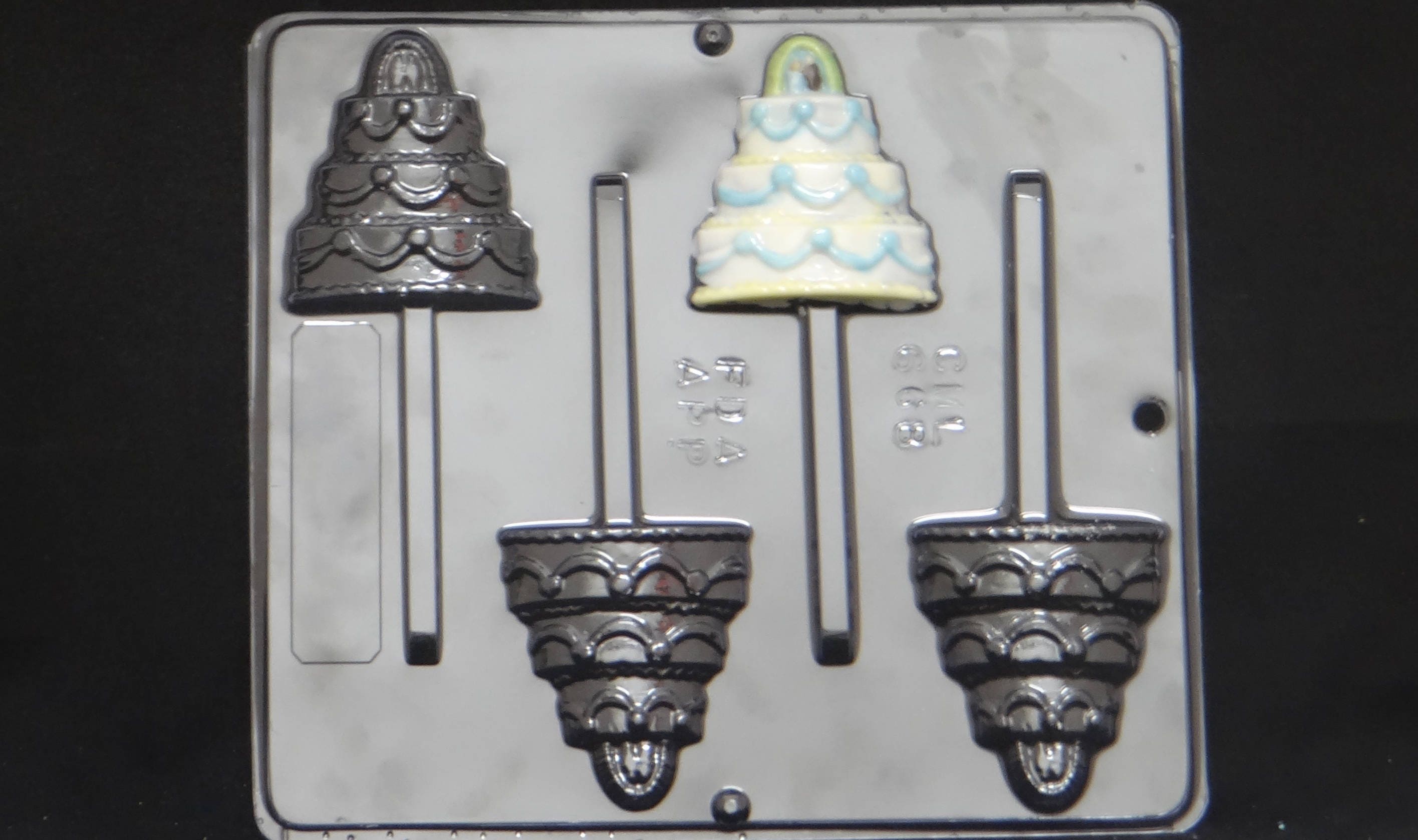 Wedding Cake Lollipop Chocolate Candy Mold Wedding Shower 668 Etsy