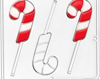 Candy Cane Lollipop Chocolate Candy Mold Christmas 2041