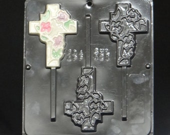 Cross Lollipop Chocolate Candy Mold Religious 421