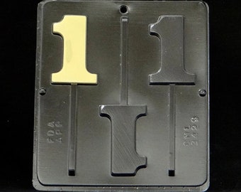 Number 1 Lollipop Chocolate Candy Mold Birthday 1# 3429