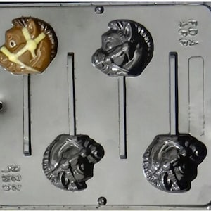 Pony Horse Head Lollipop Chocolate Candy Mold 226
