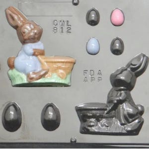 Easter Bunny Basket Assembly Chocolate Candy Mold Easter 812